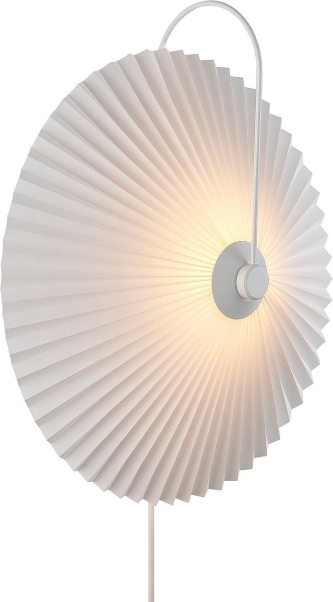 Nordlux nadia-wandlamp-geplisseerde kap-e27-wit