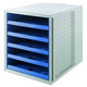 Cassettiera Abi han kkarma 1401816 a4 c4 blu grigio
