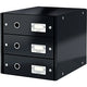 Cómoda Leitz Click Store 3 cajones negro