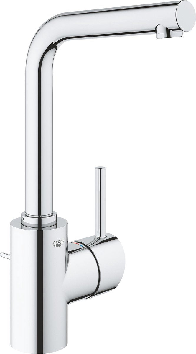 Rubinetto per lavabo Grohe Concetto L - acqua senza piombo e nichel - bocca alta - con scarico a scatto - cromo - 23851003