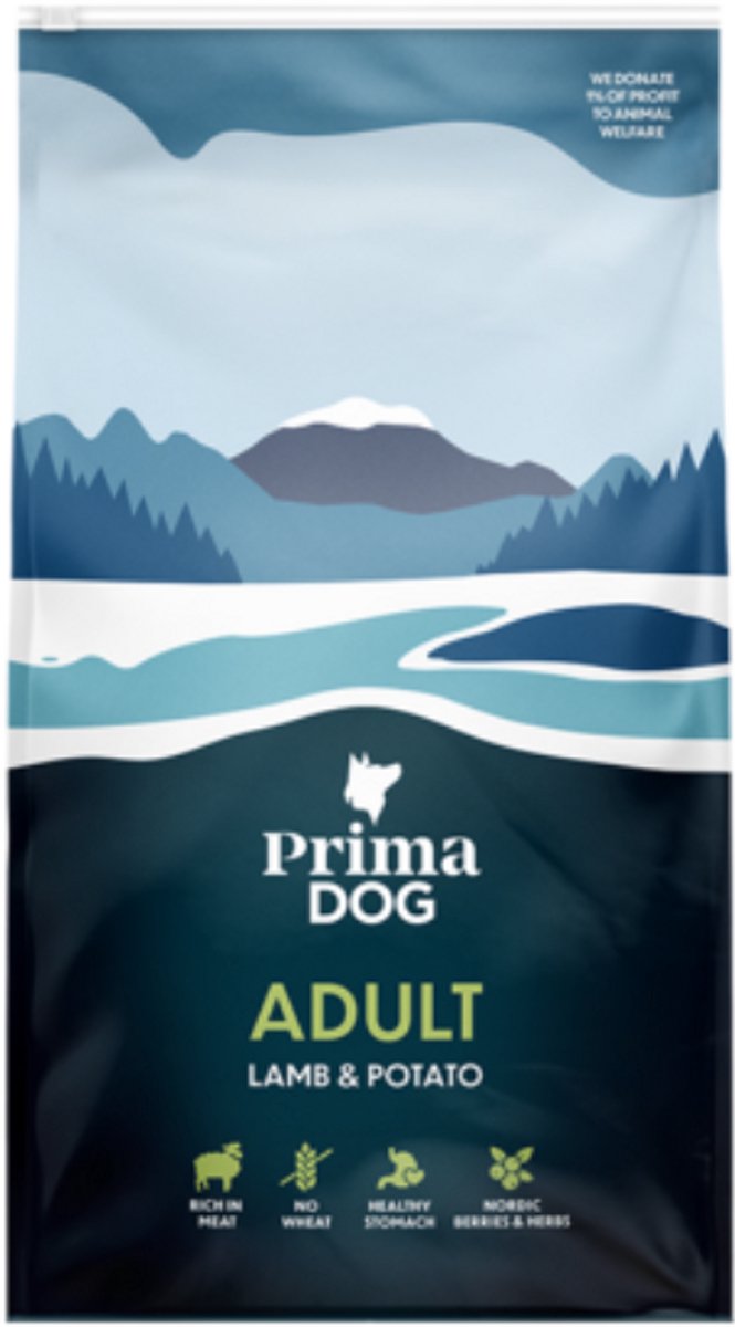 Primadog adult - hondenvoer lam aardappel - 10 kg
