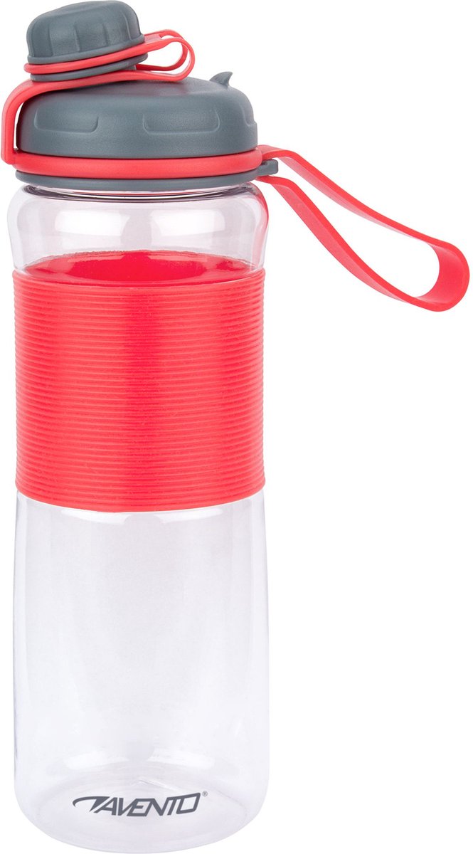 Botella Avento torcida - 0,6 litros - rosa gris transparente - 0,60 l