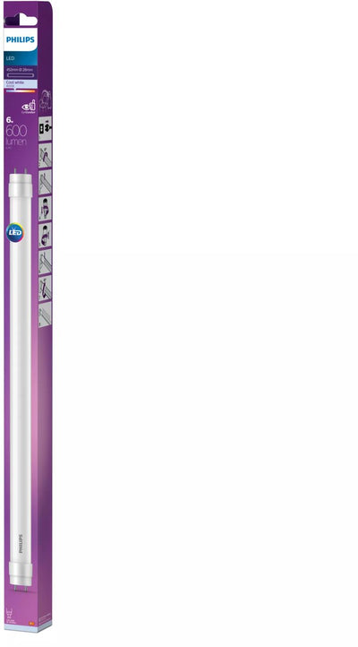 Tubo fluorescente LED Philips T8 - 6 W - G13 - luce bianca fredda - 438 mm