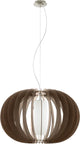 Eglo stellato 3 - hanglamp - 1 lichts - ø700mm. - nikkel-mat - bruin, wit