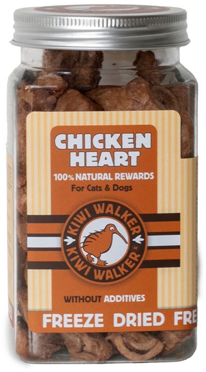 Kiwi walker freeze dried chicken hearts