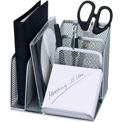 Vassoio portapenne portaoggetti wedo office argento