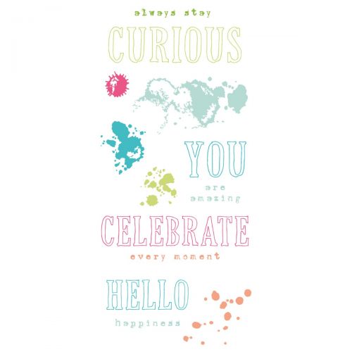 Sizzix • set de sellos transparentes hola, sentimientos 13 piezas