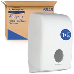 Dispenser asciugamani acquario kimberly clark interfogliati bianco