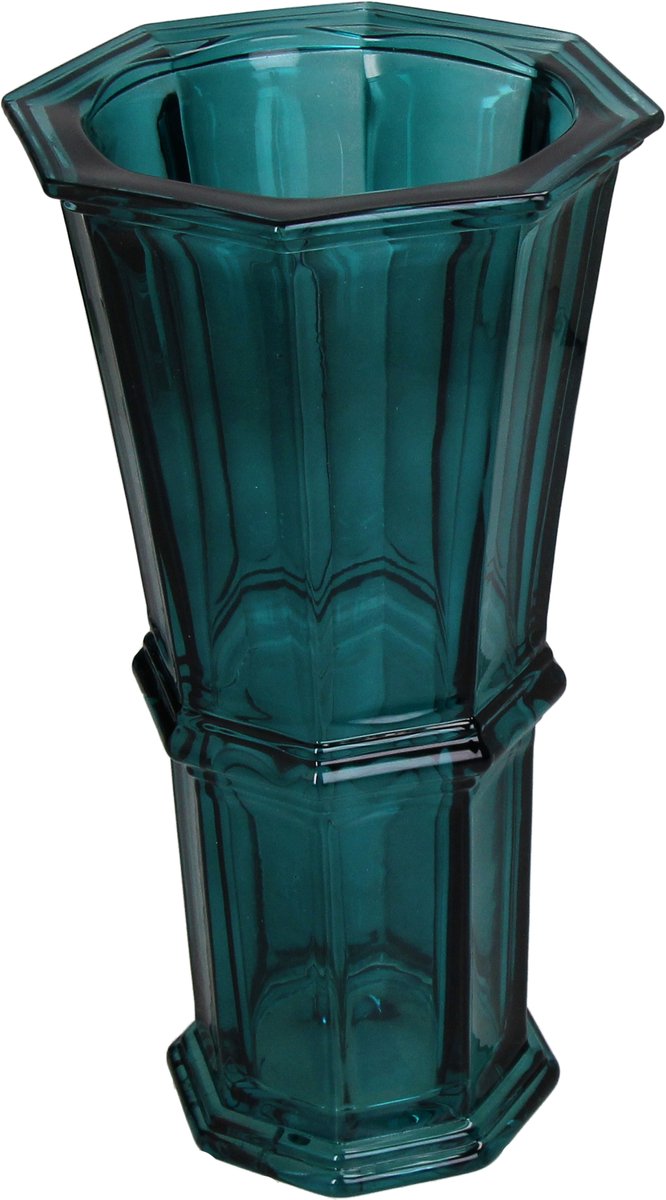 Jarrón colección hd cristal petróleo 15x15x28cm