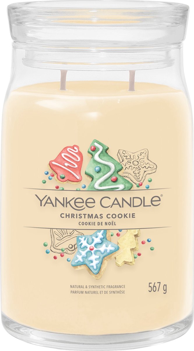 Yankee Candle - vela perfumada en tarro grande con galletas navideñas - 90 horas de combustión - dos mechas
