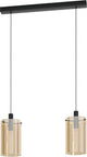 Eglo polverara hanglamp - 2 lichts - e27 - glas - zwart