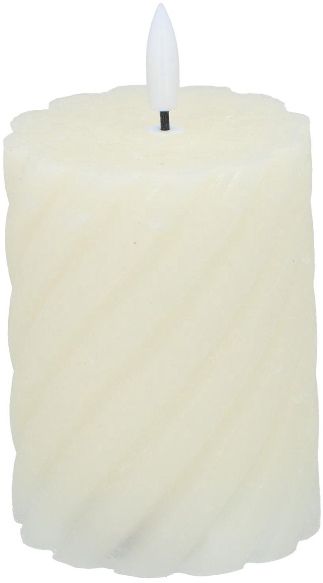 Arti casa led kaars - bewegende vlam - 7,5 x 10 cm - wit