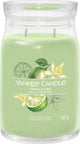 Yankee candle - vanilla lime large jar geurkaars - 90 branduren - twee lonten