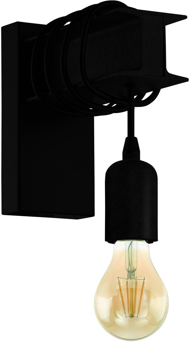 Eglo townshend 6 wandlamp - e27 - 19 cm - zwart
