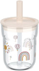 Mepal mio kinderbeker met rietje - 250 ml - makkelijk vast te houden - kinderservies - sunshine rainbow