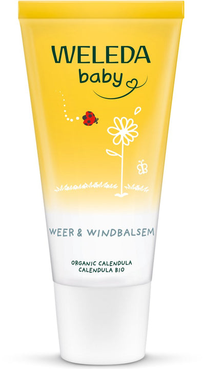 Weleda balsamo antivento e antivento per bambini - calendula - cura intensiva in condizioni climatiche avverse e fredde - forma uno strato protettivo naturale senza chiudere la pelle - ingredienti naturali al 100% - 30 ml