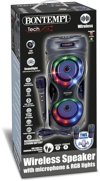 Bontempi spa bontempi - altoparlante wireless con microfono - set karaoke