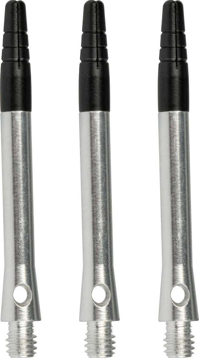 Aste per freccette Faver in alluminio - parte superiore girevole - 3 pezzi - lunghezza 5,5 cm