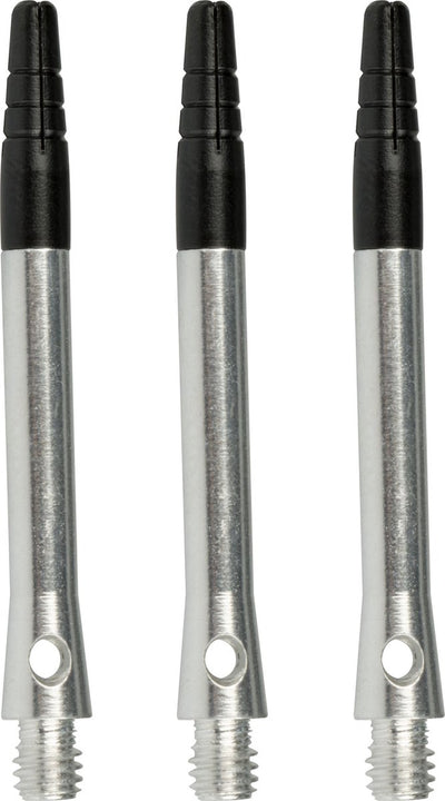 Aste per freccette Faver in alluminio - parte superiore girevole - 3 pezzi - lunghezza 5,5 cm