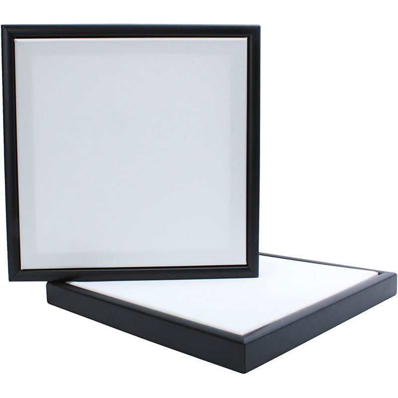 Tela Creative Company con cornice, misura 30x30 cm, 280 gr, nero, bianco, 1 pezzo