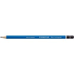 Houten potlood 3b blauw, zwart staedtler mars lumograph 100