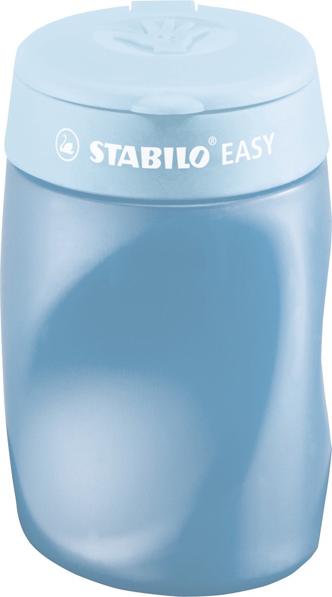 Stabilo easysharpener - sacapuntas ergonómico 3 en 1 - para diestros - azul - apto para todos los lápices