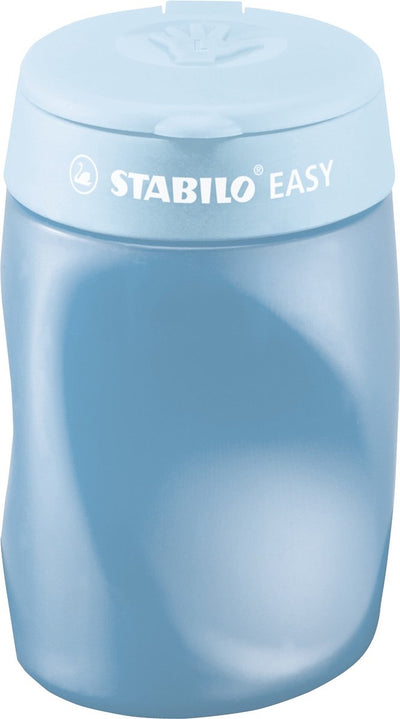 Stabilo easysharpener - sacapuntas ergonómico 3 en 1 - para zurdos - azul - apto para todos los lápices