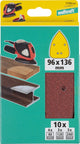 Wolfcraft - schuurpapier - 10 delig - voor mouse schuurmachine driehoek - korrel 80 120 240 - 1756000