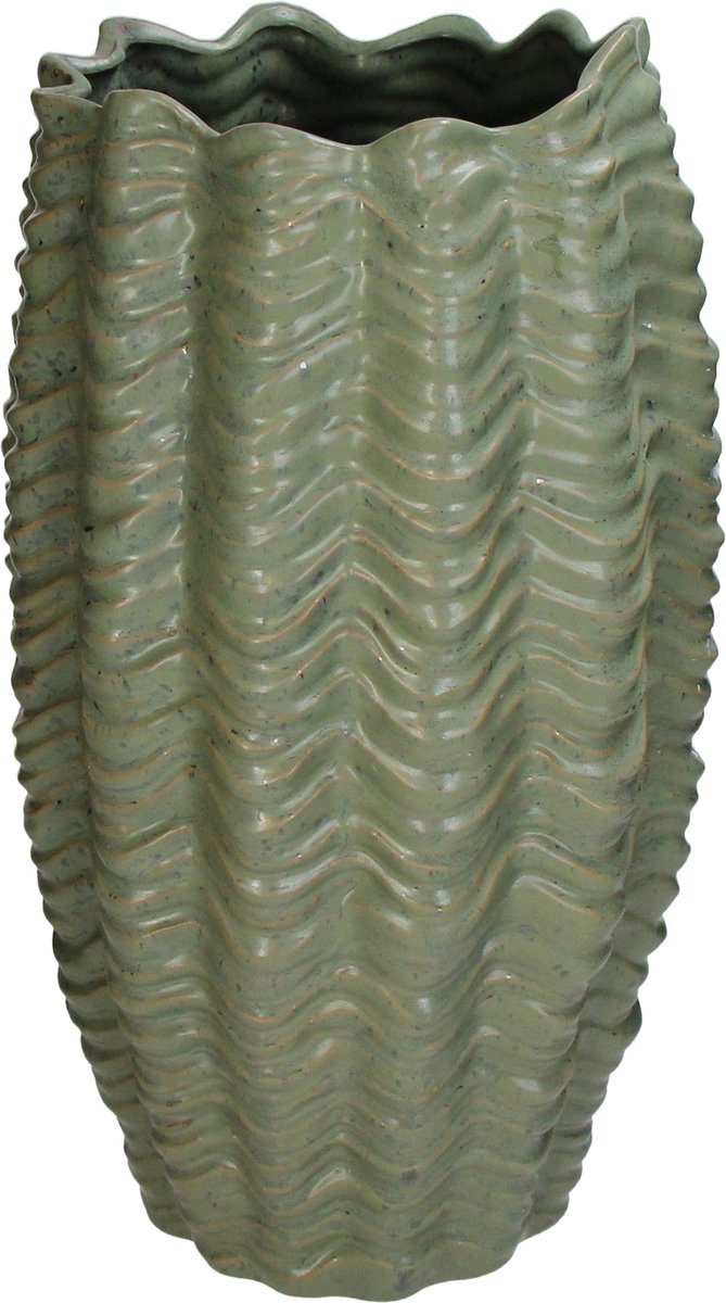 Vaso collezione Hd in terracotta verde 24x24x43cm