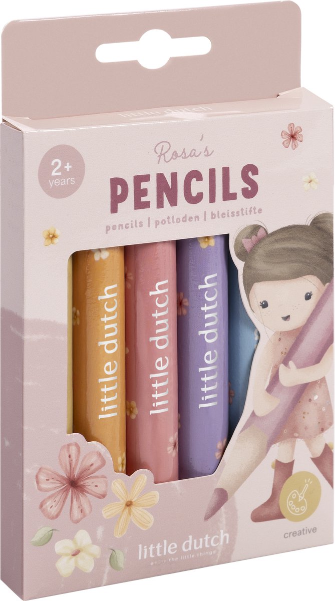 Lápices Little Dutch rosa - 6 uds.