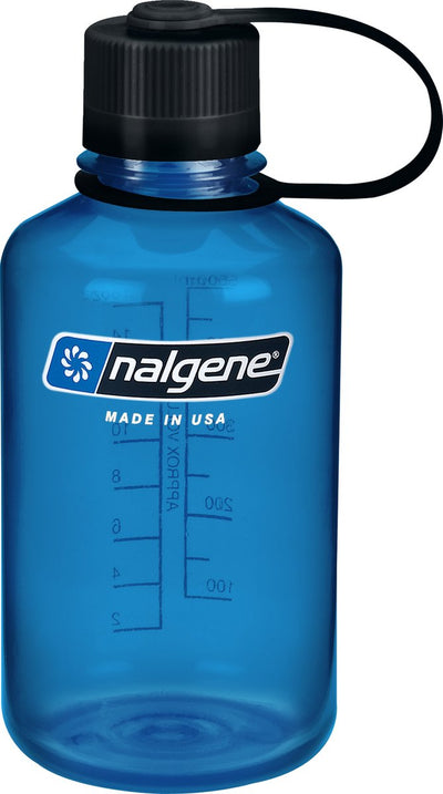 Nalgene - botella de boca estrecha - botella para beber - botella de agua - a prueba de fugas - 500 ml - sin bpa - sustentable - pizarra