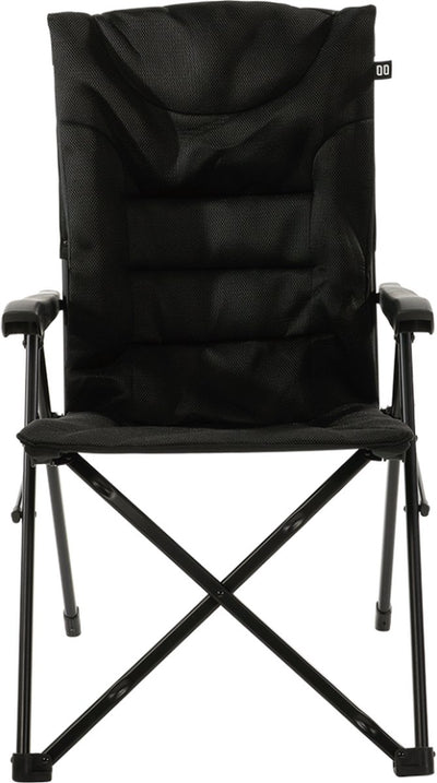 Travellife barletta camping folding chair cross black - backrest adjustable in 3 positions - water and UV resistant - carrying bag included