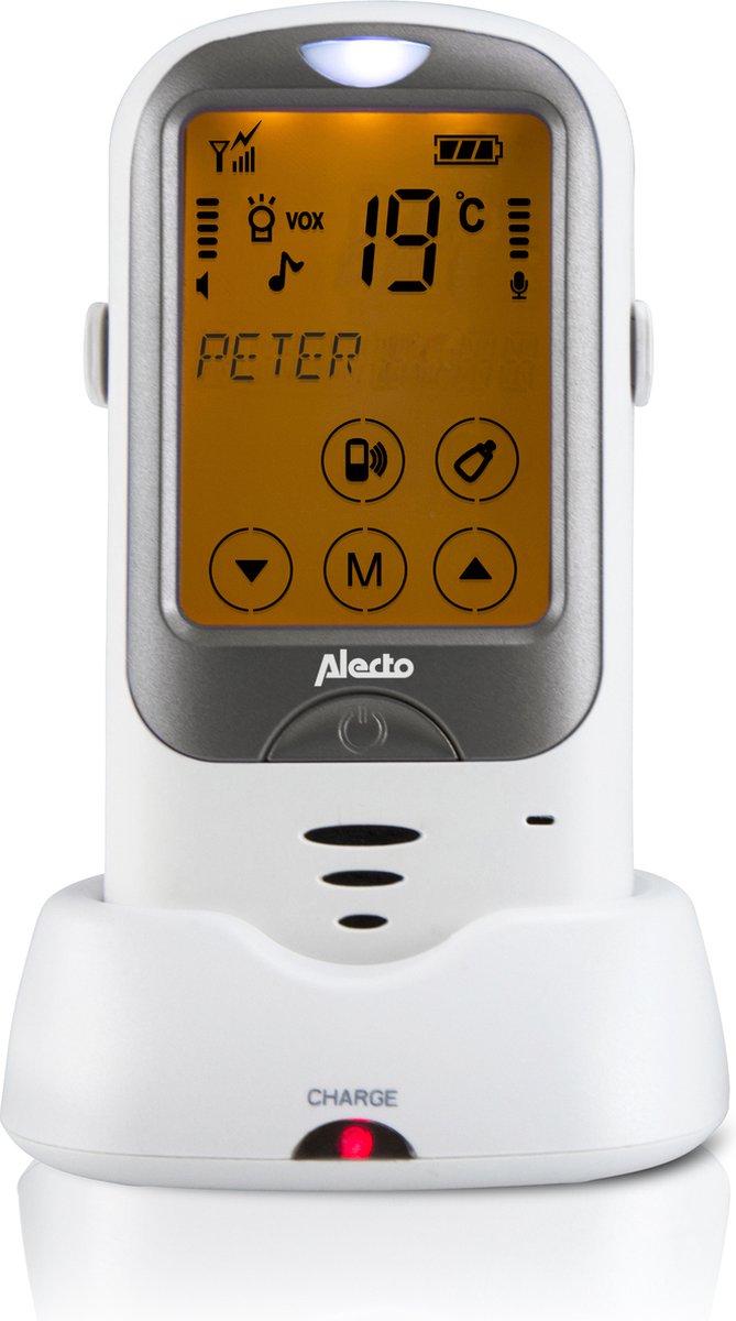 Alecto babyfoonuitbreiding - dbx68bu - extra babyunit babyfoon dbx-68 en dbx68gs - wit