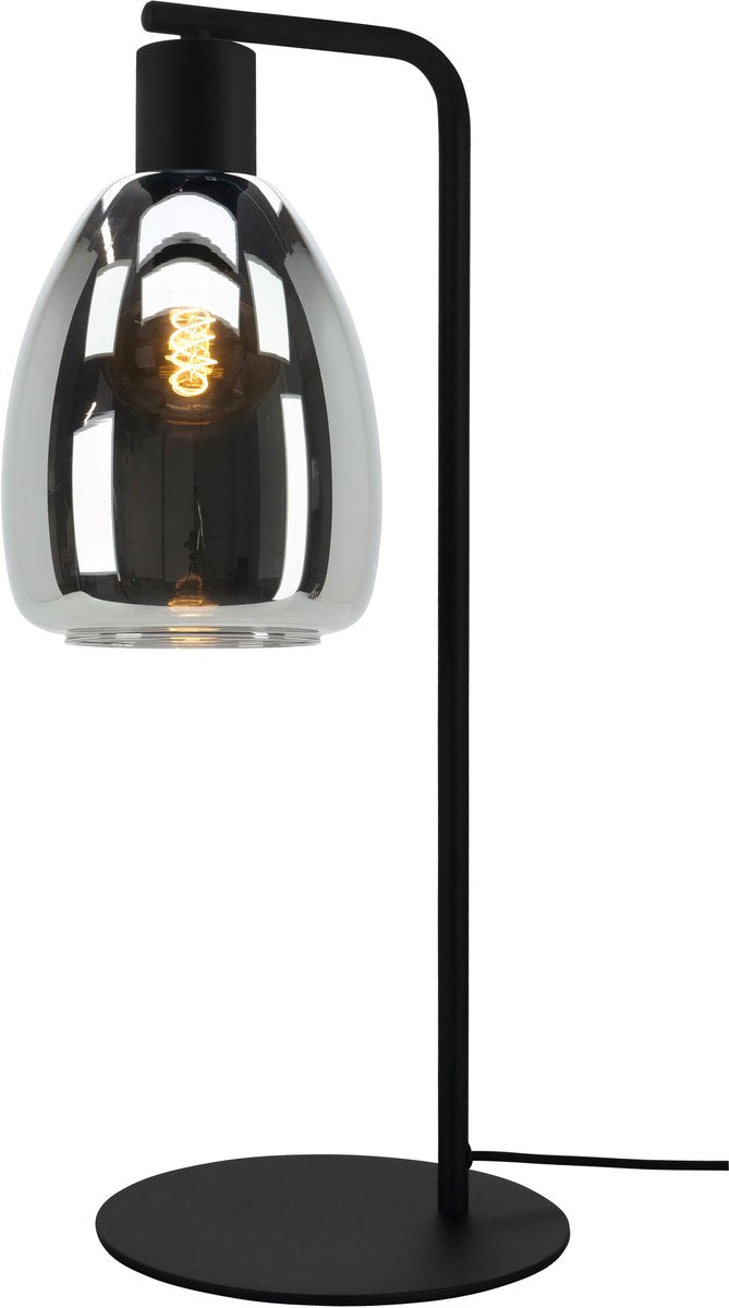 Eglo chelvey tafellamp - e27 - 50,5 cm - rookglas