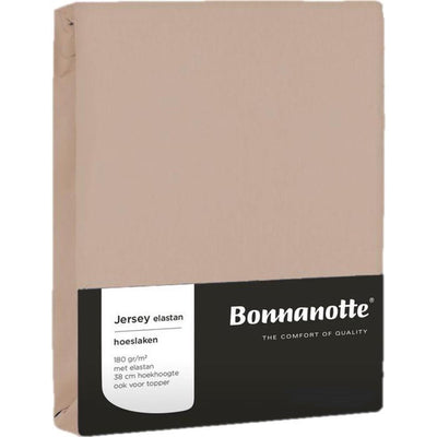 Bonnanotte sábana bajera jersey beige 90x200cm