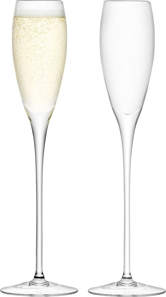 L.s.a. - bicchiere vino champagne 160 ml set 2 pezzi - vetro - trasparente