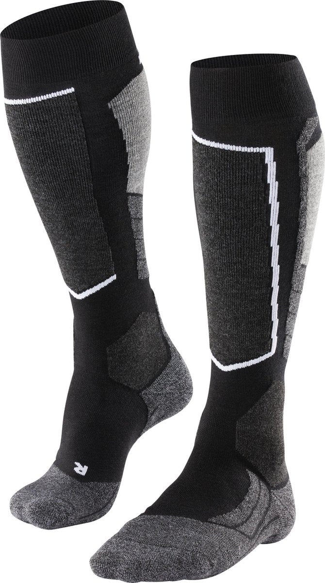 Falke sk2 warm dik wol functioneel materiaal skisokken dames zwart - maat 39-40