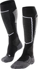 Falke sk2 warm dik wol functioneel materiaal skisokken dames zwart - maat 39-40