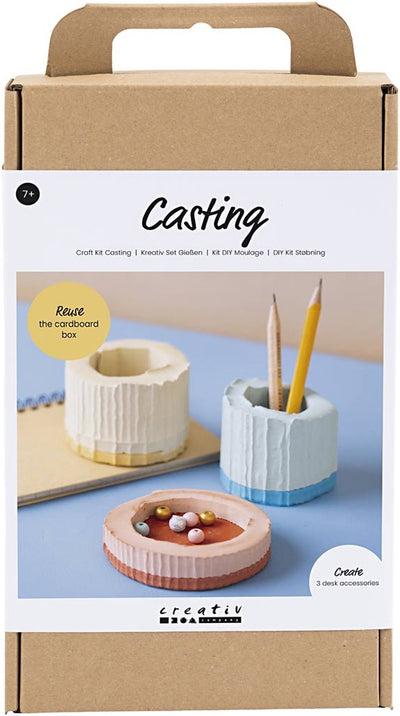 Set hobby Creative Company Casting, contenitori, blu, rosso, giallo chiaro, 1 scatola