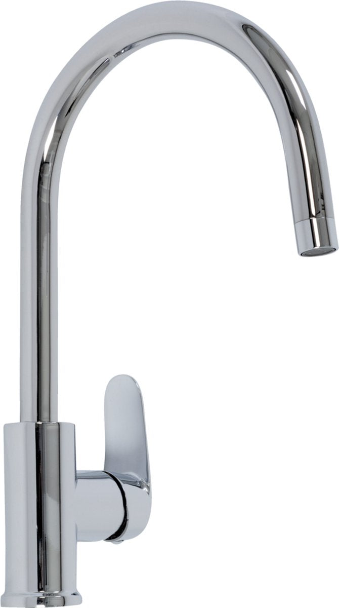 Rubinetto cucina Plieger dour - 1 foro - bocca tonda alta - comando laterale