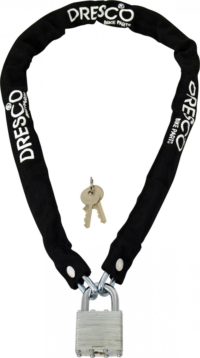 Dresco kettingslot 90cm - rond 5mm - zwart