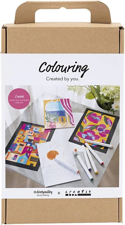 Set hobby Creative Company colori, pittura con numeri, evidenziatori, 1 scatola