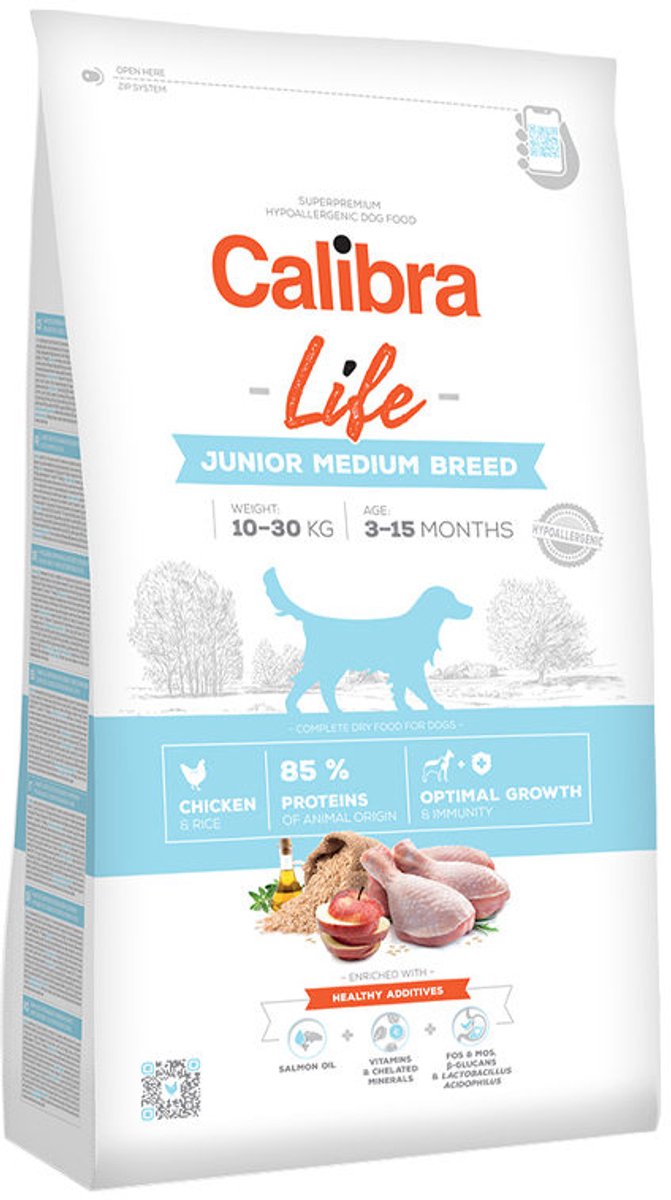 Calibra dog life junior medium breed - chicken - 12 kg