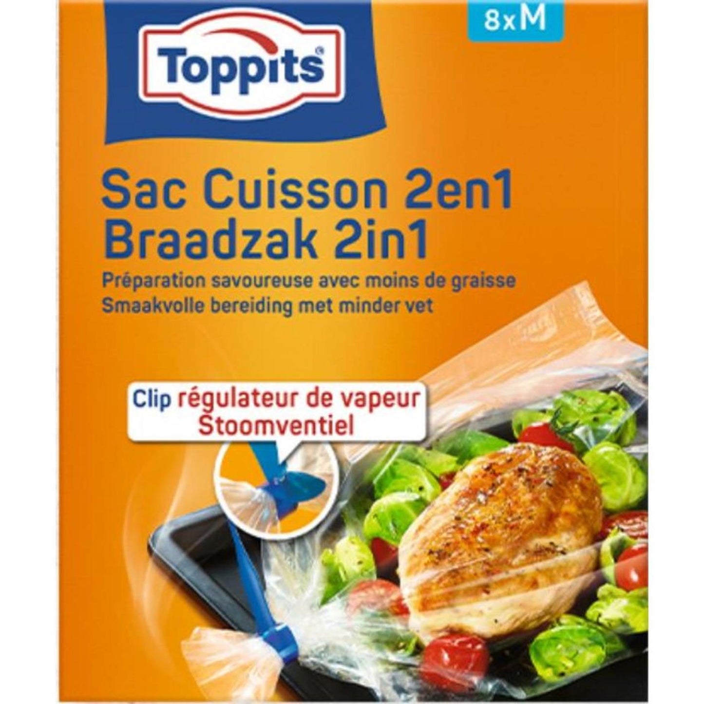 TOPPIT TOPPITS 2IN1 GRANDARE BASSE A vapore M 8 pezzi