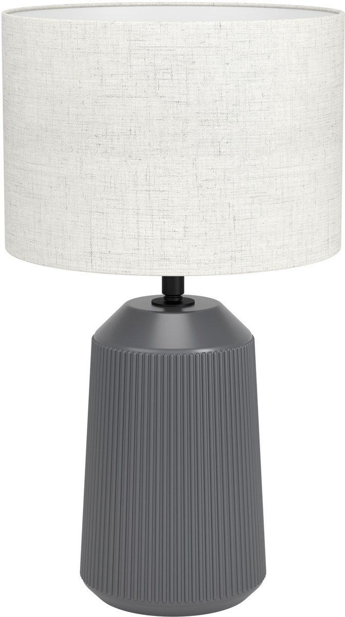 Lampada da tavolo Eglo capalbio - e27 - 41 cm - colore grigio sabbia - ceramica