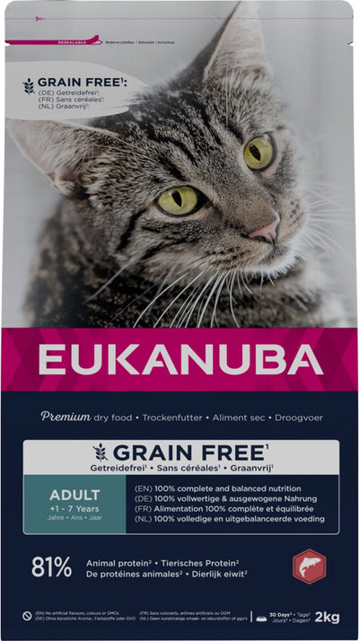 Eukanuba kat adult graanvrij zalm 2 kg