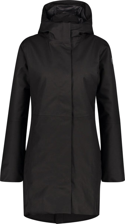 Chubasquero de invierno limpio urbano outdoor mujer negro