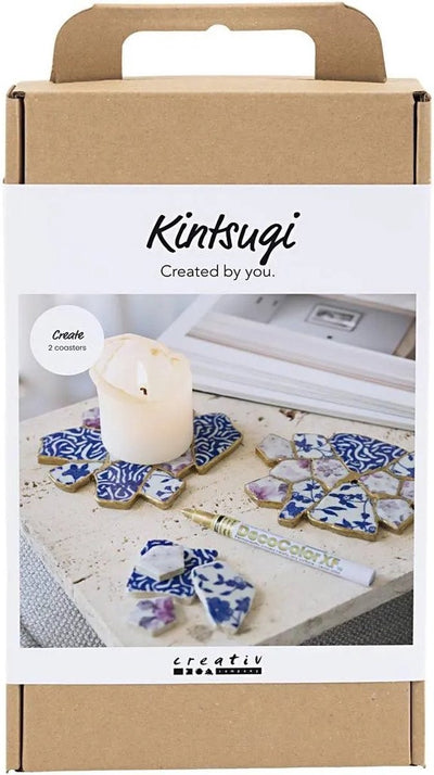 Set hobby Creative Company Kintsugi, sottobicchiere, blu, oro, rosso chiaro, bianco, 1 scatola