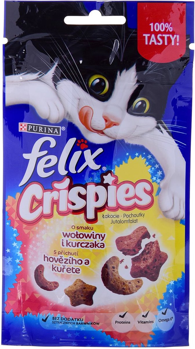 4415 cibo per gatti purina felix croccantini pollo vitello 45 g