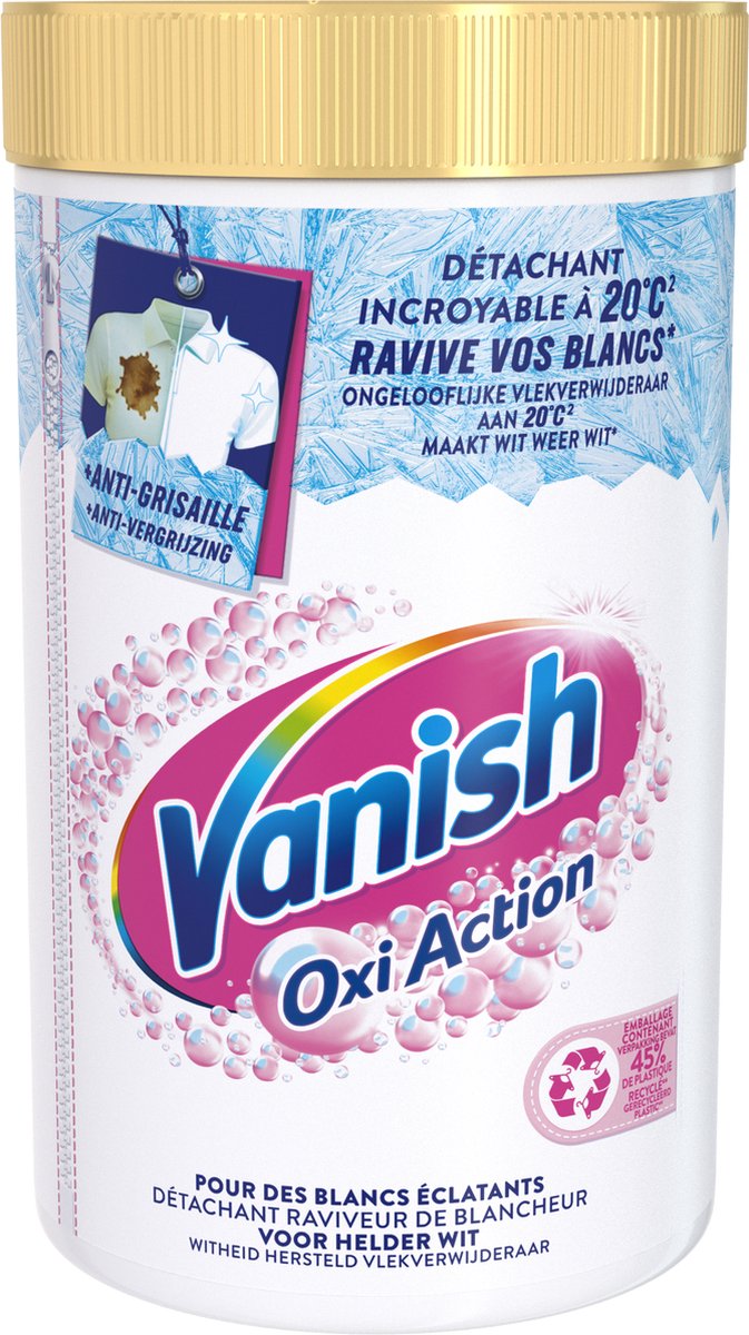 Polvo potenciador de blanqueamiento Vanish oxi action - quitamanchas para ropa blanca - 1,41 kg